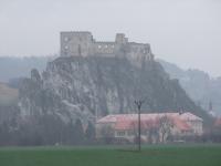 Castle on the side of the road in Slovakia-800